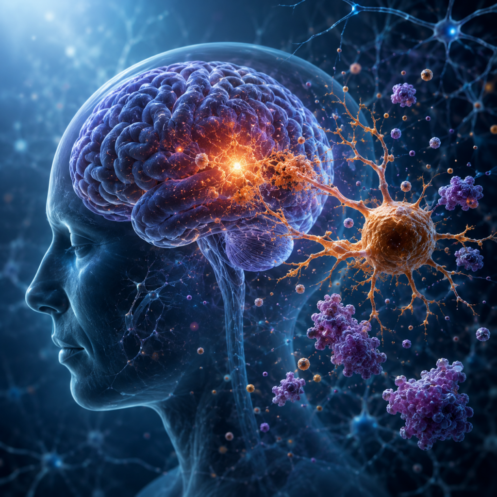 Profilo-traslucido-e-battaglia-neurale-1024x1024 Alzheimer, scoperta una cellula che potrebbe aiutare il cervello a difendersi