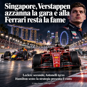 Singapore: Verstappen azzanna la gara e alla Ferrari resta la fame